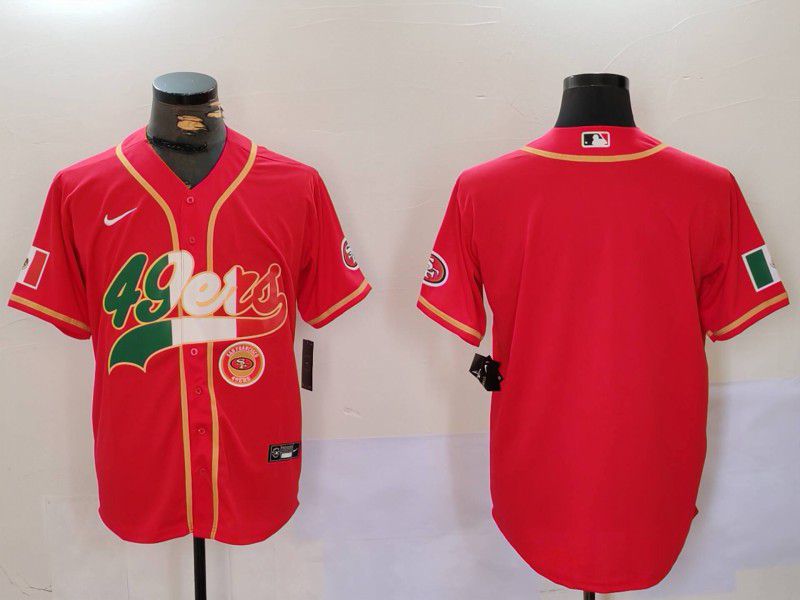 Men San Francisco 49ers Blank Red Second generation Mexican Joint Name 2024 Nike Limited NFL Jersey style 4
